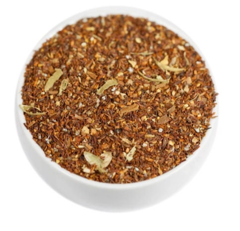 Organic Rooibos Chai Tea Blend, Premium Loose Leaf Rooibos Chai Spiced Tea Caffeine-Free, Unsweetened, High Antioxidants, Decaf Indian Chai