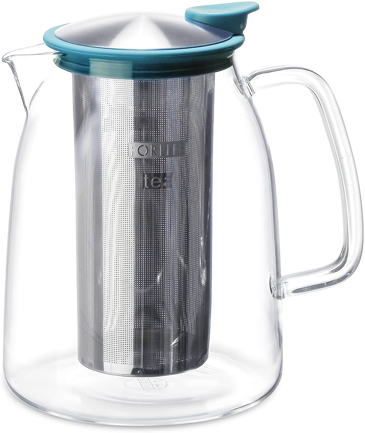 Glass Iced Tea Teapot w/lid Strainer large 68 oz Iced Tea Etsy