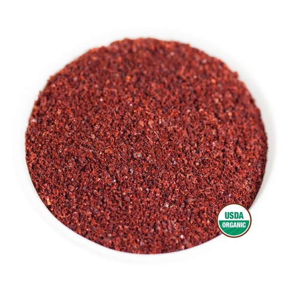 Organic Sumac Spice Powder Tangy and Citrusy Middle Eastern Spice for Cooking Mediterranean Dishes | Pure Organic Spice