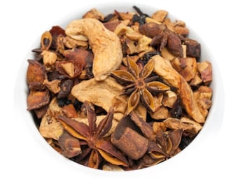 Festive Apple Cider Herbal Tea Blend - Mulled Spice Tea with Cinnamon, Cloves, Apples- All-Natural, Caffeine-Free, Perfect for Fall