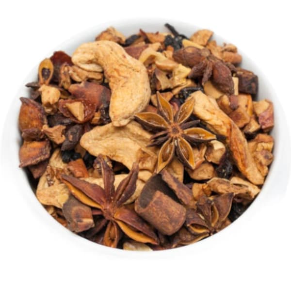 Festive Apple Cider Herbal Tea Blend - Mulled Spice Tea with Cinnamon, Cloves, Apples- All-Natural, Caffeine-Free, Perfect for Fall