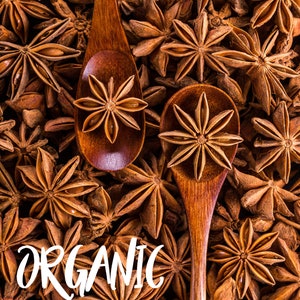 organic anise star, whole anise, anise star, organic star spice