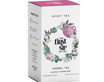 Organic Spirit Herbal Tea, 16 Tea Bags | Relaxing Tea for Evening and Sleep, Calming Herbal Tea, Caffeine-Free Night Time Sleepy Tea
