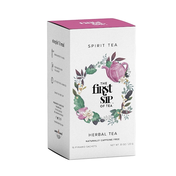 Organic Spirit Herbal Tea, 16 Tea Bags | Relaxing Tea for Evening and Sleep, Calming Herbal Tea, Caffeine-Free Night Time Sleepy Tea