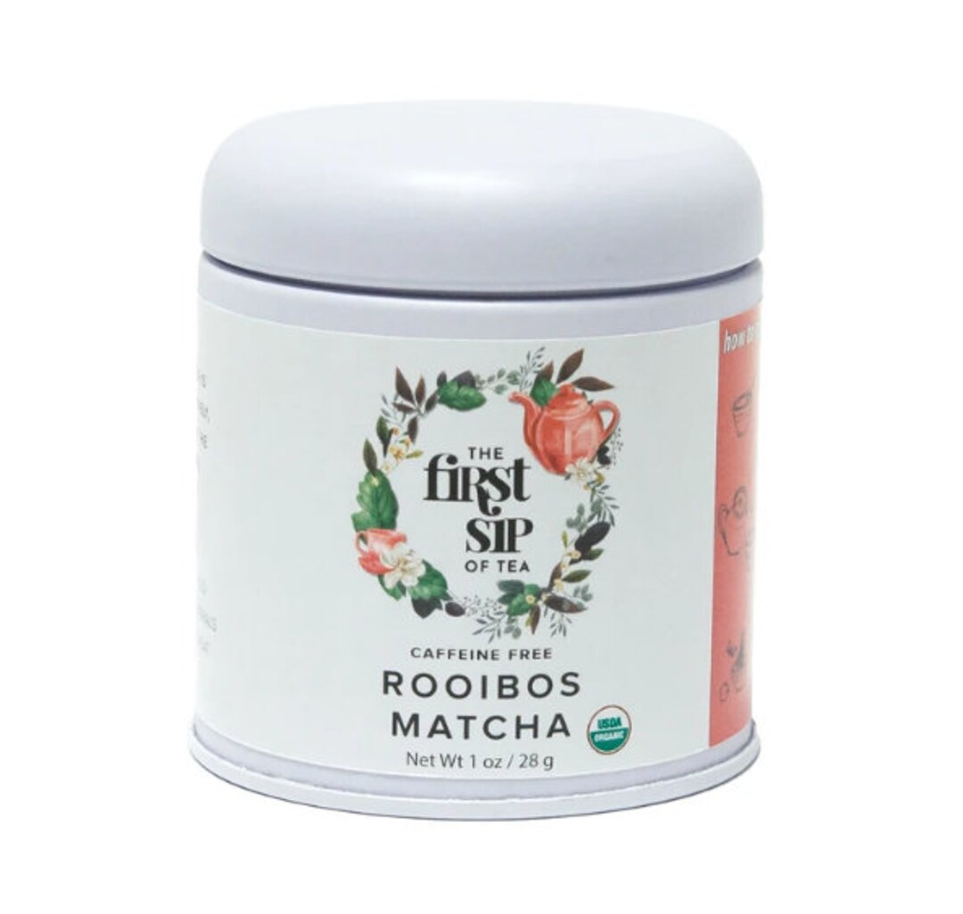 Matcha Rooibos Tea Powder Pure 1 Oz Usda Certified Organic Caffeine