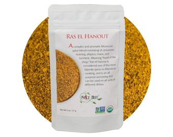 Organic Ras El Hanout Spice Blend Salt Free Seasoning Spice for Moroccan African Cooking Spice Moroccan Spice Blend Salt Free Ras El Hanout