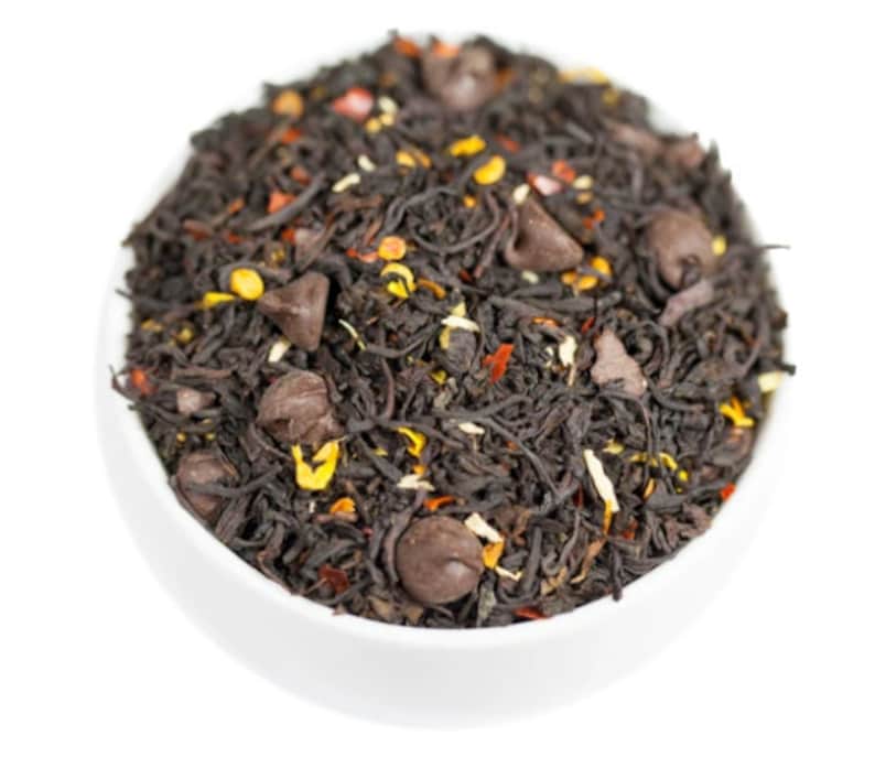 Hot Chili Chocolate tea, spicy Black Tea | Chocolatey tea, Spicy teas, Fresh Chocolate teas,  Premium Loose leafs, chocolate Gift Teas, Women Owned