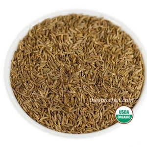Organic Cumin Seeds (Whole / Powder) 2, 4, 8oz | Whole or Ground Cumin Seeds, Indian Jeera Spice
