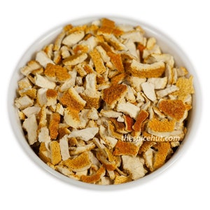Bio Getrocknete Orangenschale - Süße Orangenschale zum Backen & Kochen Aromatische Zitrusschale Gewürz Gebäck Geschmacksverstärker Natürliche Schalengranulat