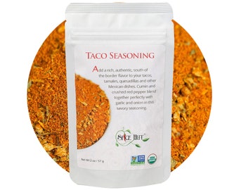 Organic Taco Seasoning Salt Free Spice Blend for Southwestern Cooking Taco Seasoning for Mexican Food and Tex Mex Cooking Spice Blend