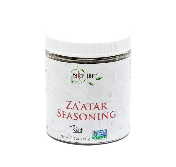 Organic Za'atar Spice Blend (Zatar Zahtar Zaatar), Contains Salt,3.2oz Jar | Middle Eastern & Lebanese Spice, Sumac Thyme Mediterranean Herb
