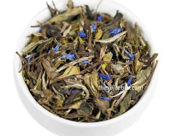 Blueberry White Tea, Premium Loose Leaf White Tea with Low Caffeine, High Antioxidants | Healthy and Refreshing Iced Tea for Summer