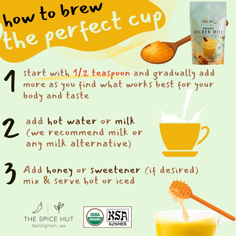 Easy to Brew Golden Milk Brewing instructions and steeping guide