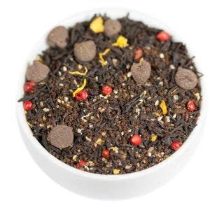 Organic Chocolate Chai Loose Leaf Black Tea, Unsweetened Chai Tea with Chocolate and Caffeine | Indian Spiced Chai Tea