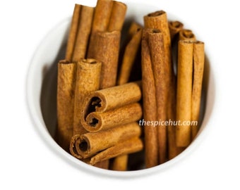 Biologische kaneelstokjes (geheel / poeder) 2, 4, 8 oz | Gemalen kaneelpoeder voor bakken, koken, thee, mulling, cider, taarten, ayurvedische melanges
