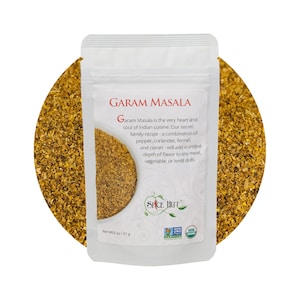 Organic Indian Garam Masala, salt-free, 2oz | Authentic Salt-Free Indian Garam Masala Powder - Use with Traditional Indian Curry Recipes