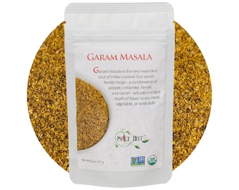 Organic Indian Garam Masala, salt-free, 2oz | Authentic Salt-Free Indian Garam Masala Powder - Use with Traditional Indian Curry Recipes