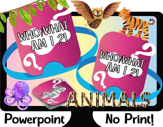 Who or What Am I ANIMALS Interactive Powerpoint Game - Etsy Who or What Am I ANIMALS Interactive Powerpoint Game - Etsy