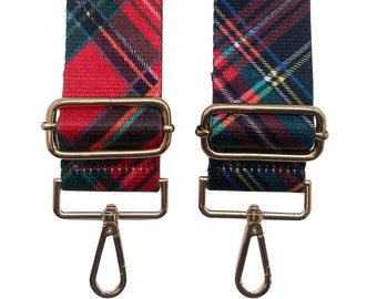 Tartan Plaid Purse Strap | Game Day | Crossbody | Guitar | Messenger | Bag | Adjustable | Shoulder | Holiday | Gift