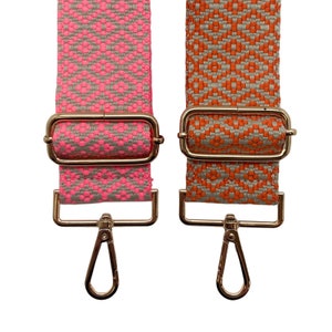 Diamond Duo Purse Straps | Gameday | Crossbody | Guitar | Messenger | Bag | Adjustable | Shoulder
