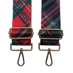 Tartan Plaid Purse Strap | Game Day | Crossbody | Guitar | Messenger | Bag | Adjustable | Shoulder | Holiday | Gift