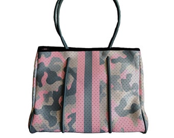 Blush Pink Camo Neoprene Tote