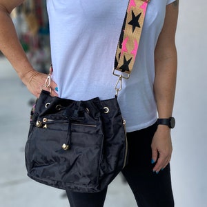 Black Camo Bucket Bag | Choose Your Strap