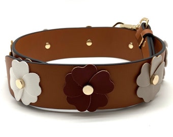 Flower Purse Strap - Saddle/Brown