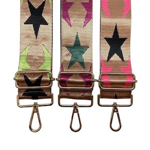 Woven Canvas Purse Strap - Big Star | Gameday | Crossbody | Guitar | Messenger | Bag | Adjustable | Shoulder