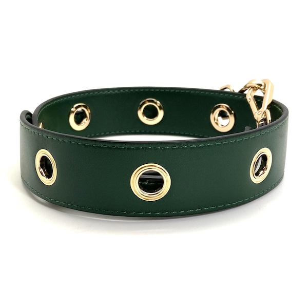 Hunter Green Purse Strap with Grommets
