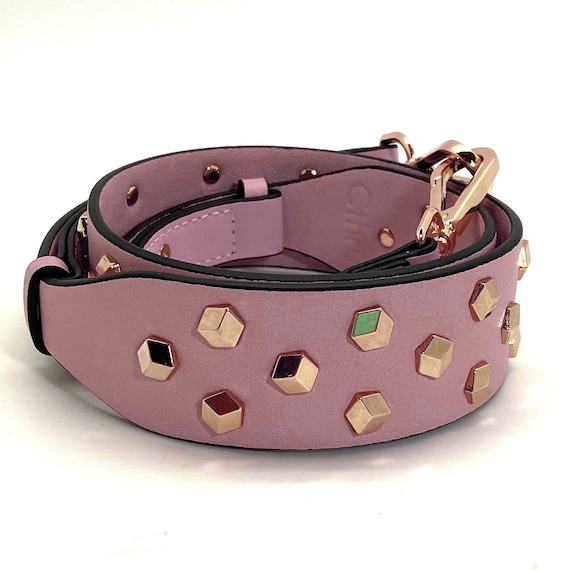 Pink Purse Strap With Rivets 