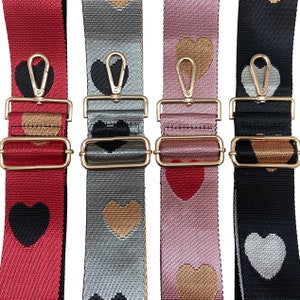 Cross My Heart Strap - Big Heart - VALENTINE'S SPECIAL! | Game Day | Crossbody | Guitar | Messenger | Bag | Adjustable | Shoulder Strap