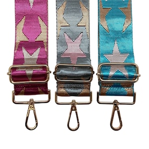 Woven Canvas Purse Strap - Big Star | Gameday | Crossbody | Guitar | Messenger | Bag | Adjustable | Shoulder