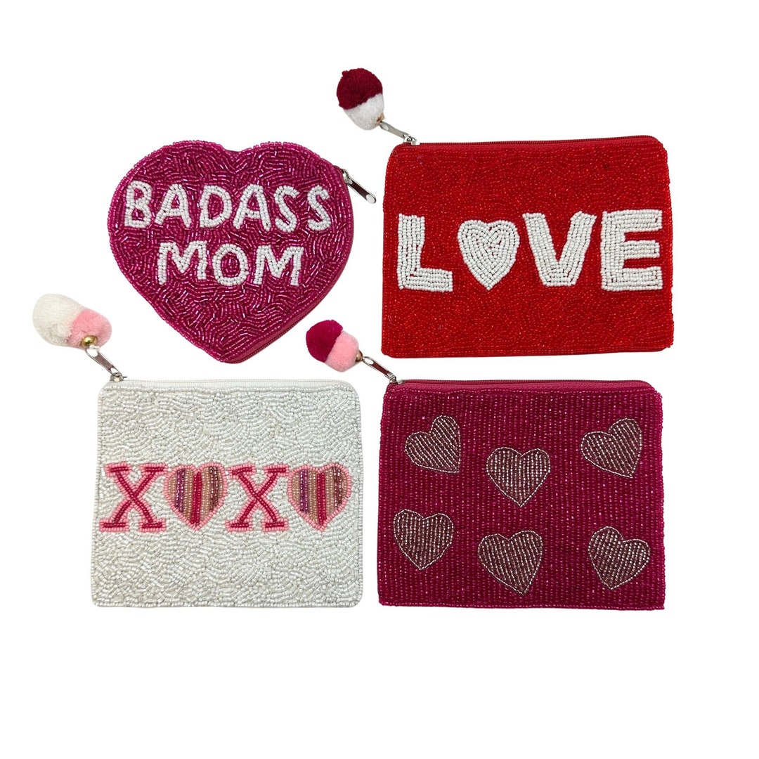 LOVE Beaded Coin Purse main image 0