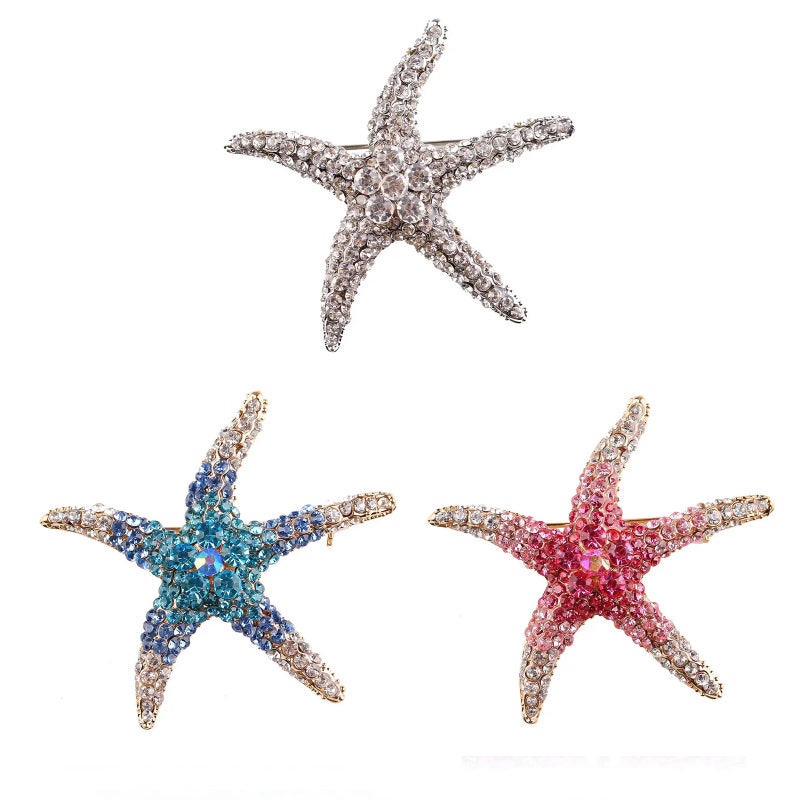 Tres Chic Starfish Broach with Pearls main image 0