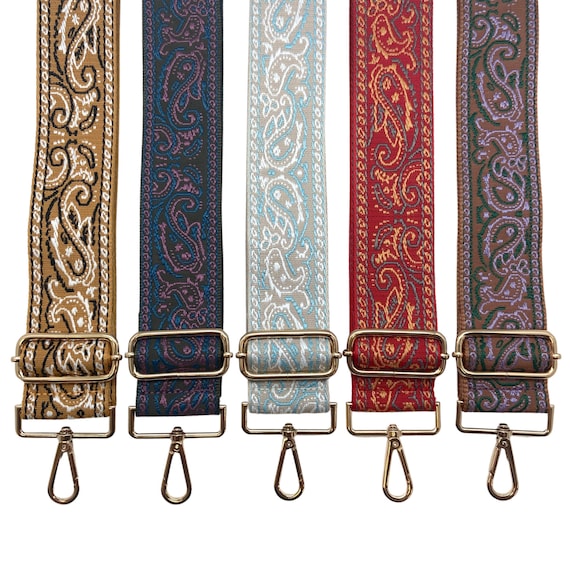 Embroidered Canvas Purse Strap | Gameday | Crossbody | Guitar | Messenger | Bag | Adjustable | Shoulder