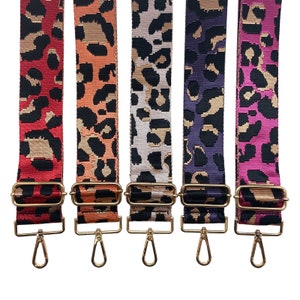 Woven Canvas Purse Strap - Leopard | Game Day | Crossbody | Guitar | Messenger | Bag | Adjustable | Shoulder