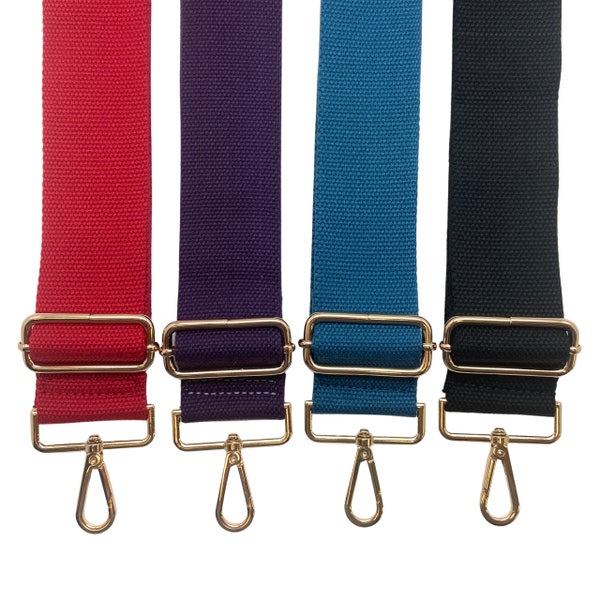 Solid Color Cotton Adjustable Purse Straps | Game Day | Crossbody | Guitar | Messenger | Bag | Adjustable | Shoulder Strap