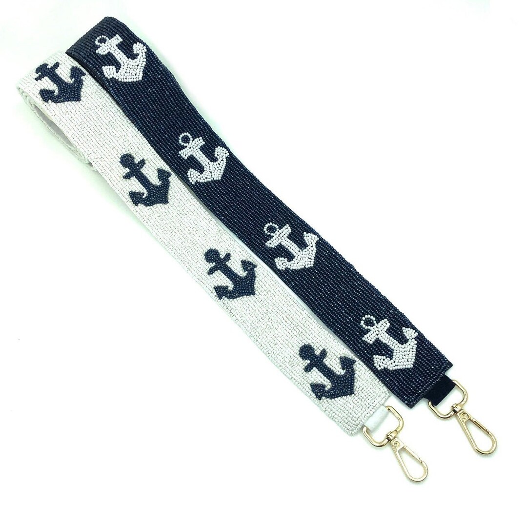 ANCHORS AWAY Hand Beaded Purse Straps Etsy