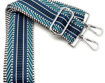 blue purse strap