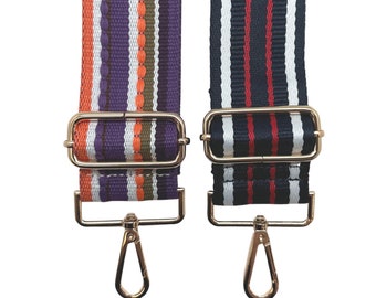 Sports Stripe Purse Strap | Game Day | Crossbody | Guitar | Messenger | Bag | Adjustable | Shoulder | Holiday | Gift