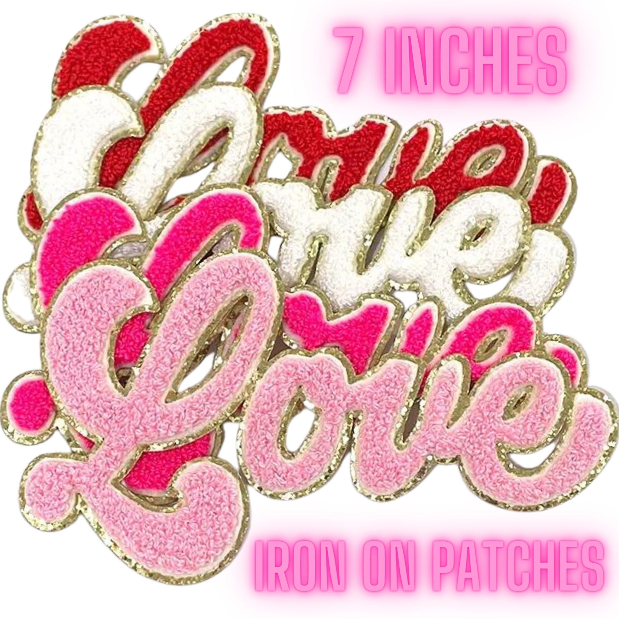Valentine's Day Chenille Patch, Iron on Patch, XOXO chenille iron on  patches, LOVE patches for shirts, 1PC