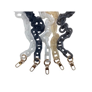 Decorative Acrylic Link Strap in Gold Hardware
