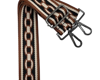 Woven Canvas Purse Strap - Chains | Gameday | Crossbody | Guitar | Messenger | Bag | Adjustable | Shoulder