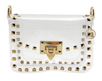 Clear Stadium Approved Purse w/ Studs