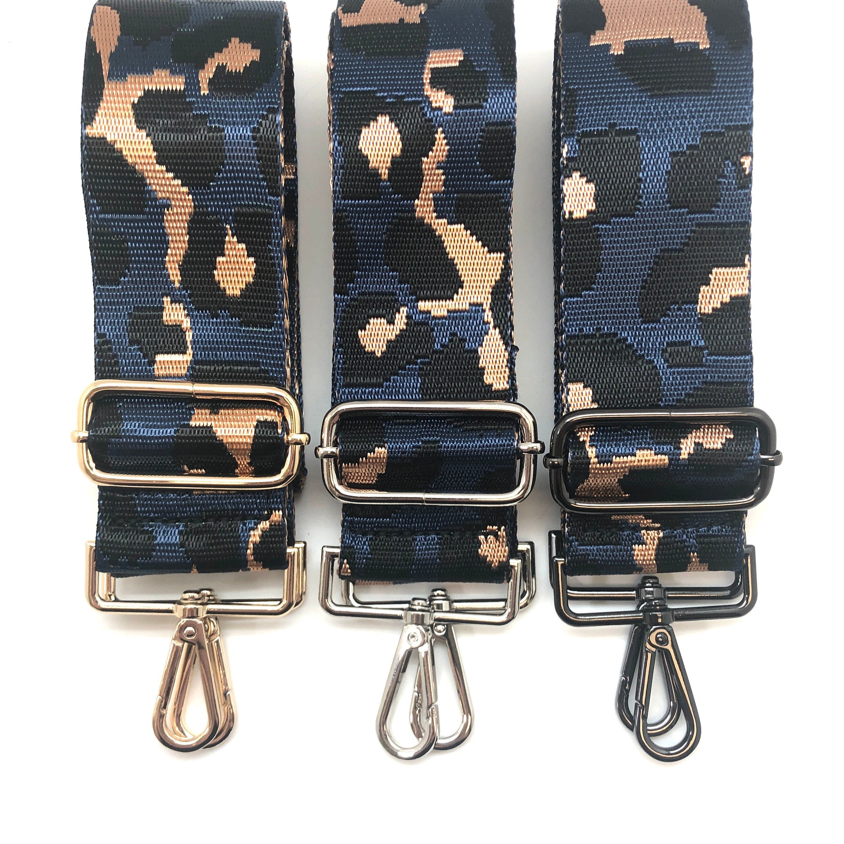 Woven Canvas Purse Strap Navy Leopard Gameday Crossbody - Etsy