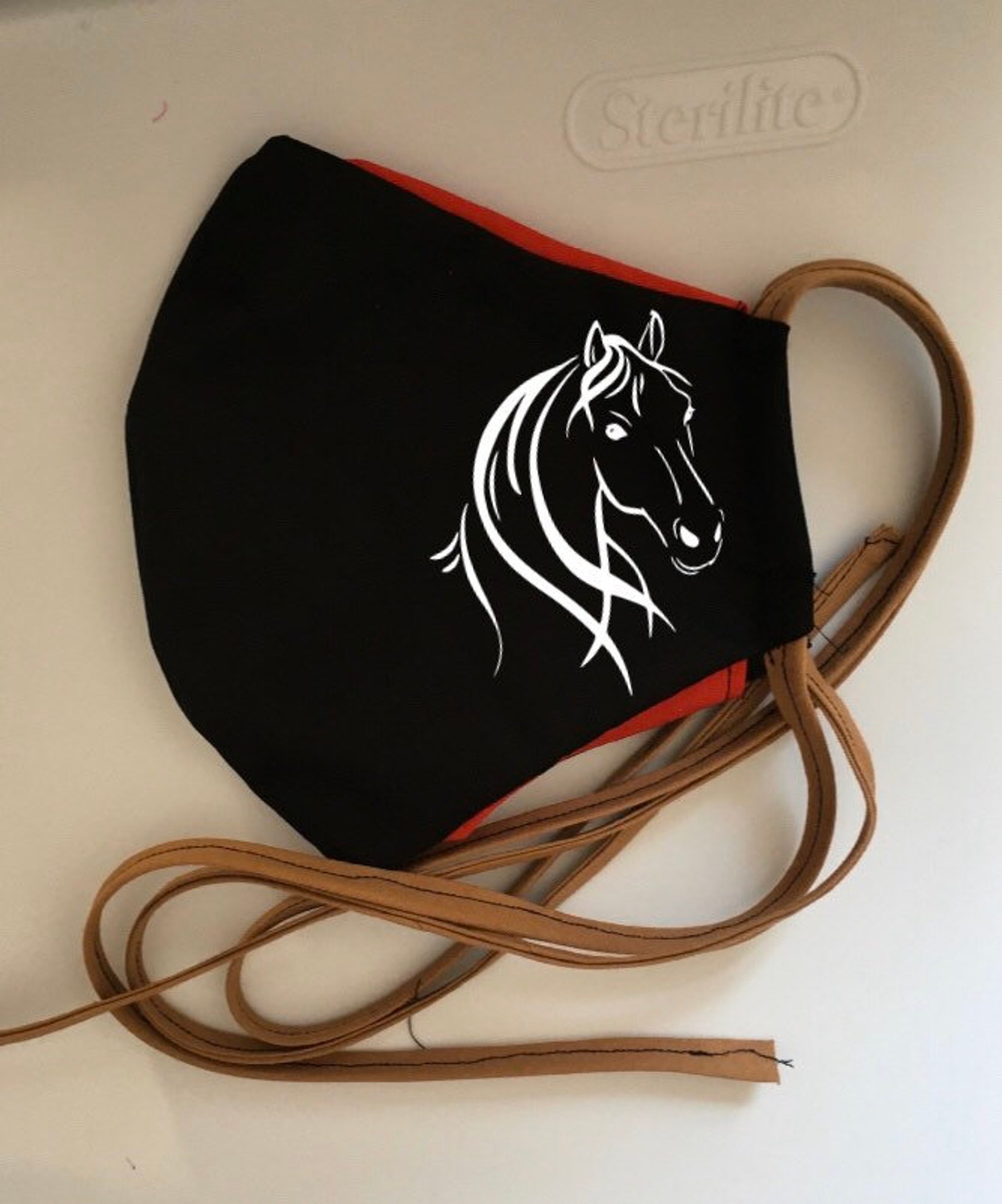 Horse Face mask adult cotton 2 layer Face Cover with tie backs Etsy