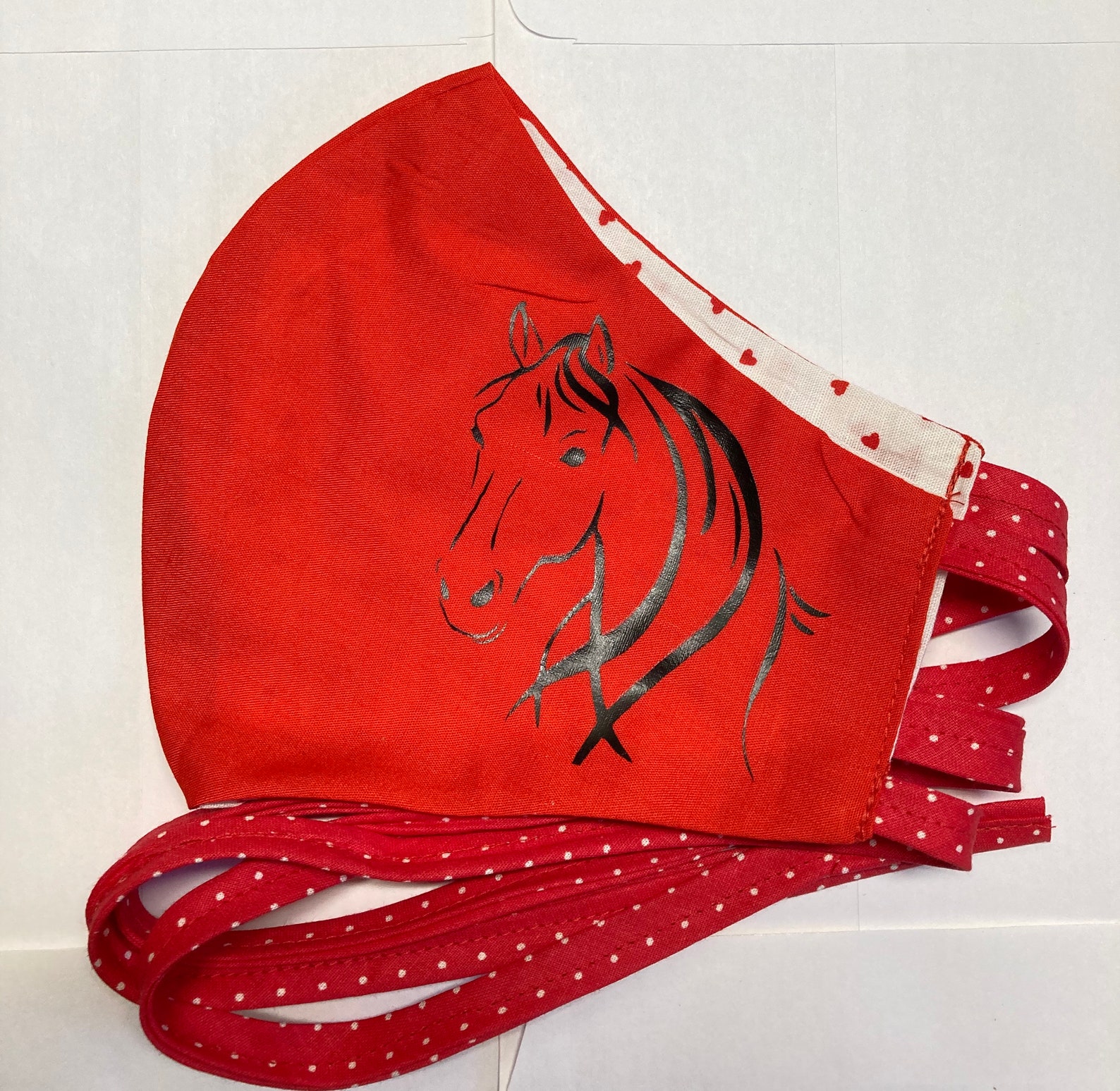 Horse Face mask adult cotton 2 layer Face Cover with tie backs Etsy