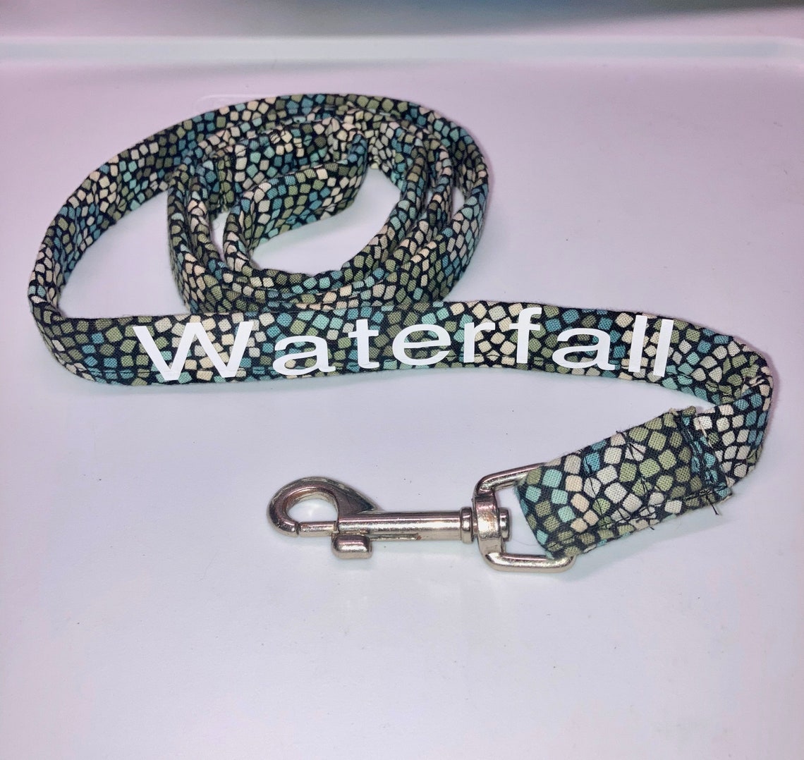 Custom Personalized Fabric Dog Leashes Reinforced With Nylon Etsy