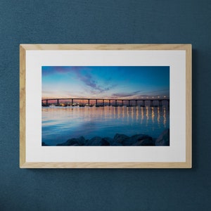 Sunrise Photography, Coronado Bay Bridge, Coronado, CA, Travel Photography, Southern California, Nautical Print, Wall Decor, House Warming